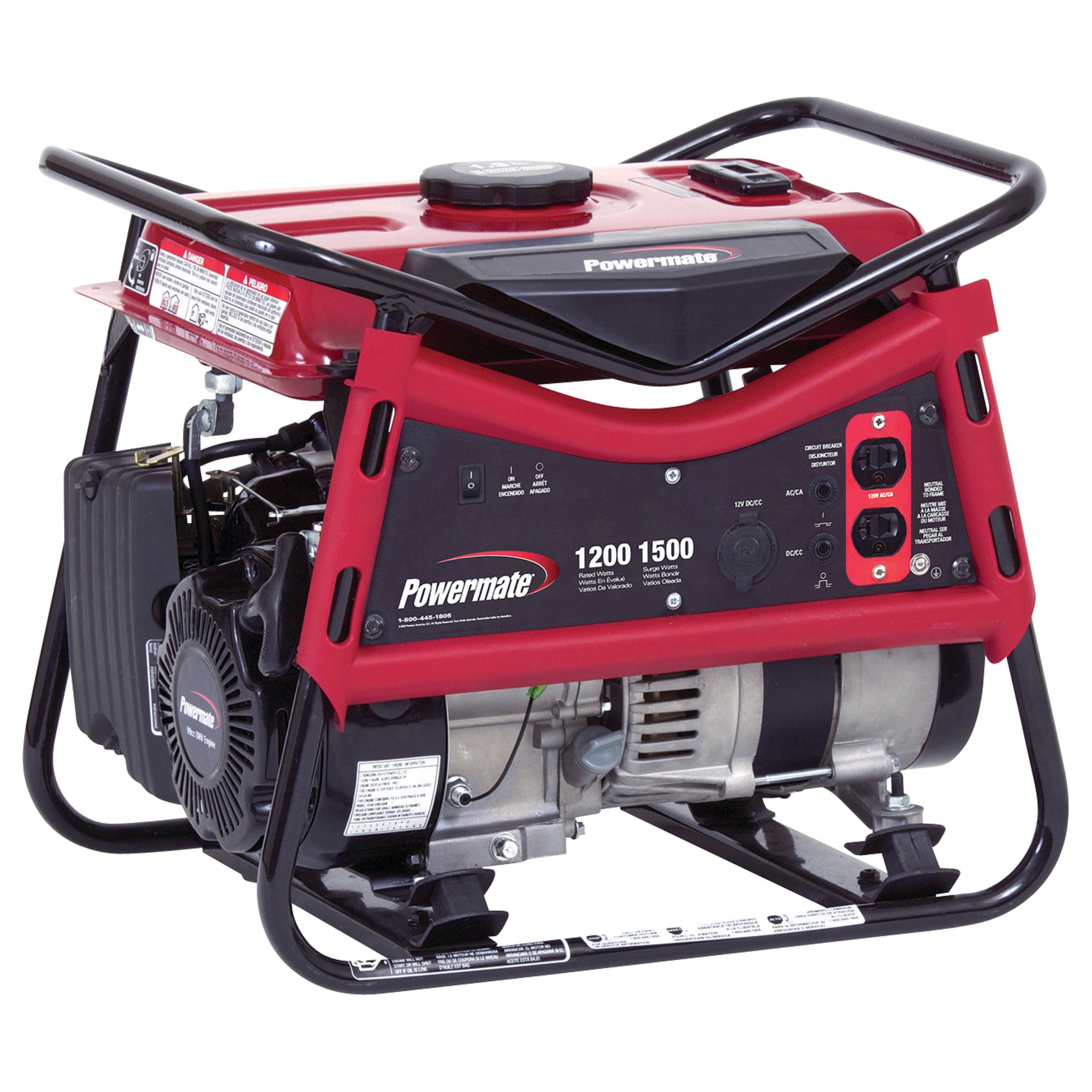 Powermate Portable Generator — 1500 Surge Watts, 1200 Rated Watts, Model# PM0101207